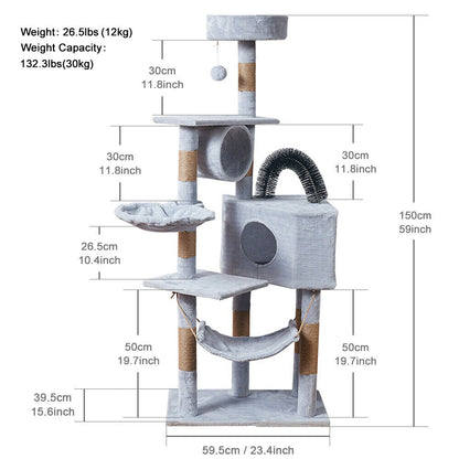 Cat Scratching Post Large Cat Tree Tower Kitten Condo Activity Centre Climbing